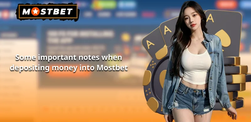 Some important notes when depositing money into Mostbet